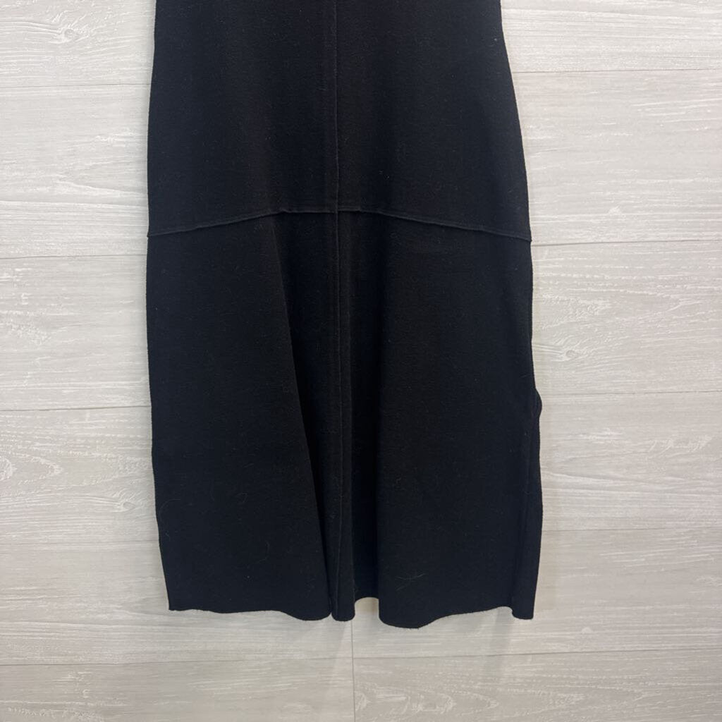 Habitat Black Sleeveless Button Front Dresss Medium