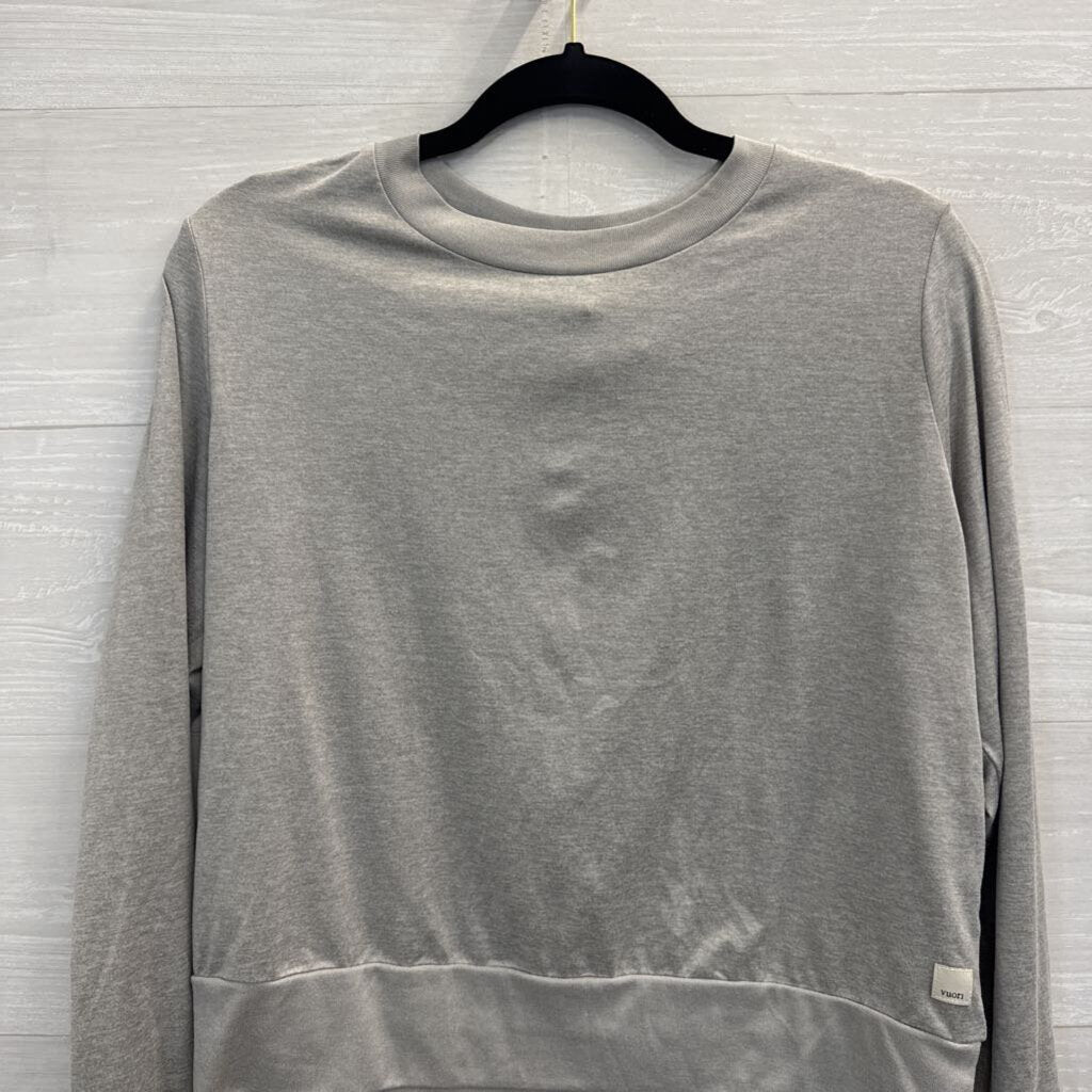 Vuori Soft Grey Daydream Crewneck Long Sleeve Top Medium