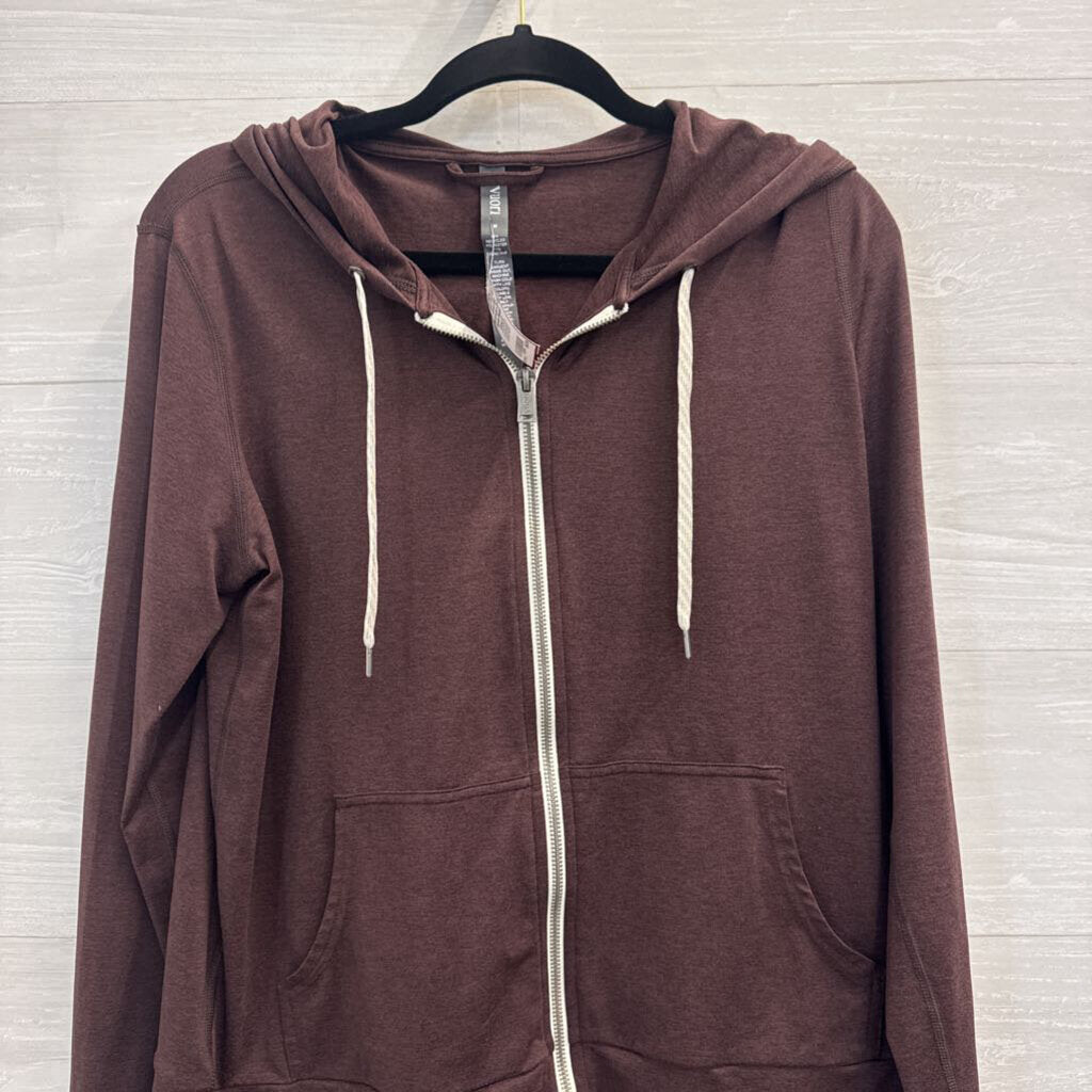 Vuori Soft Brown Halo Performance Zip Up Hoodie Medium