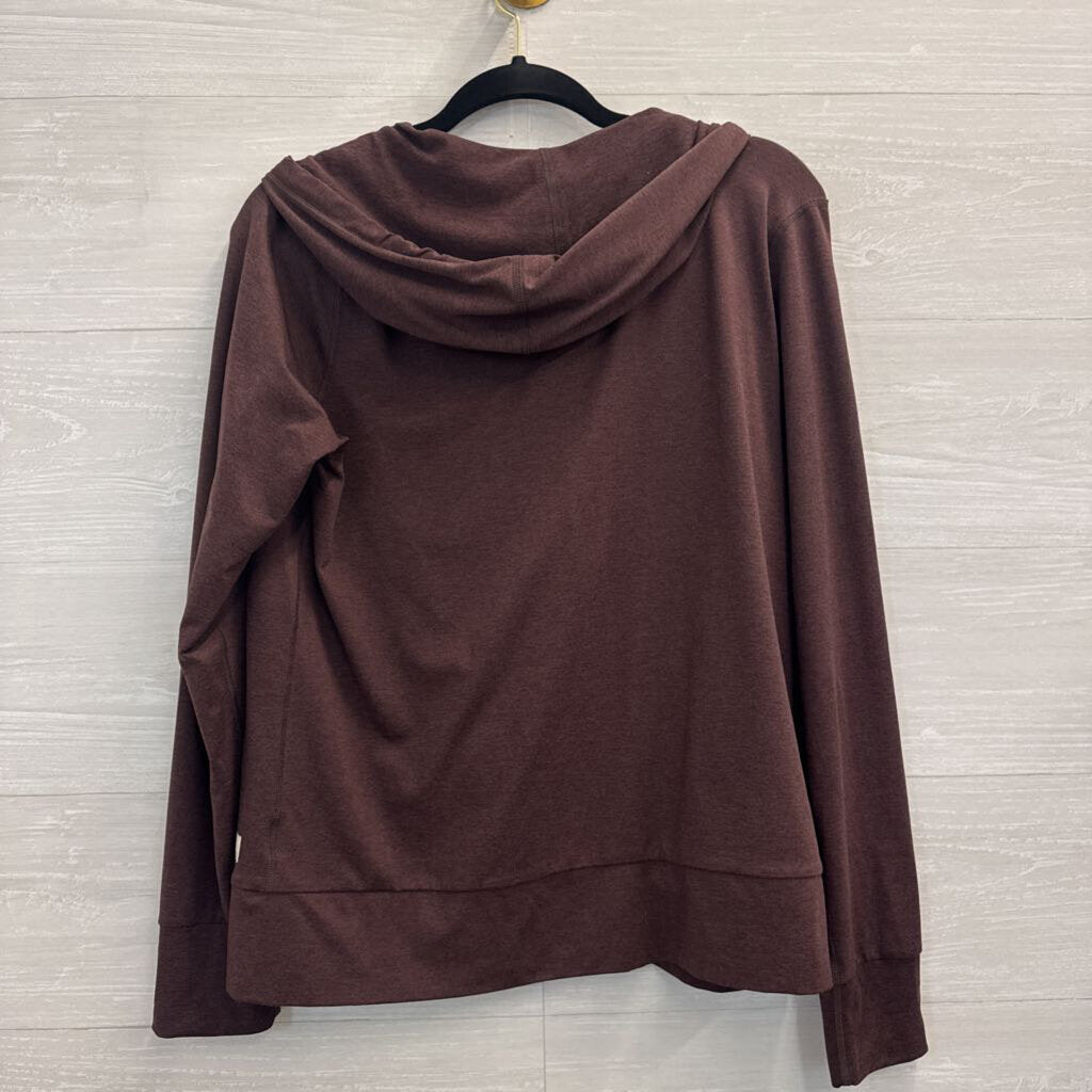 Vuori Soft Brown Halo Performance Zip Up Hoodie Medium