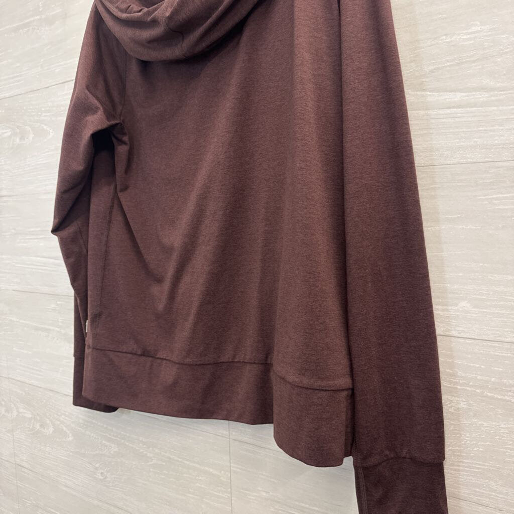 Vuori Soft Brown Halo Performance Zip Up Hoodie Medium