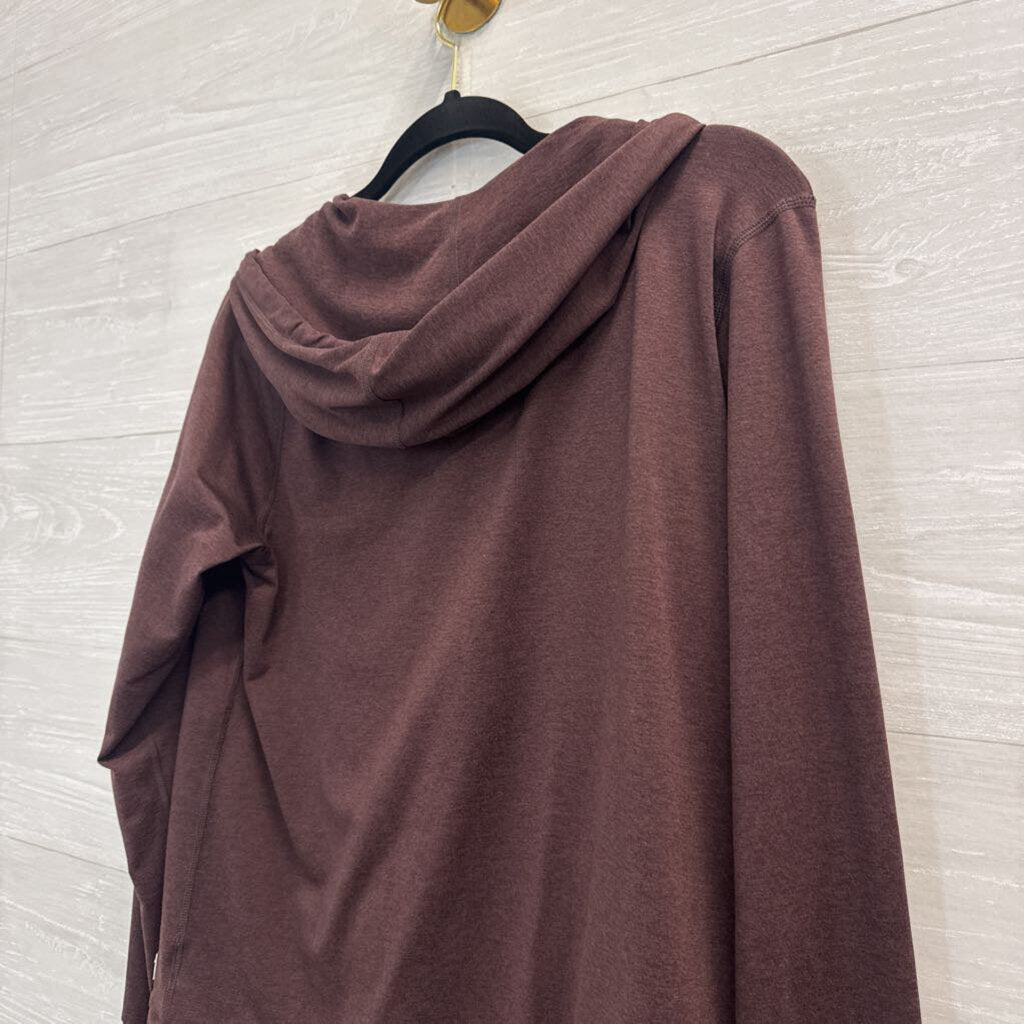 Vuori Soft Brown Halo Performance Zip Up Hoodie Medium