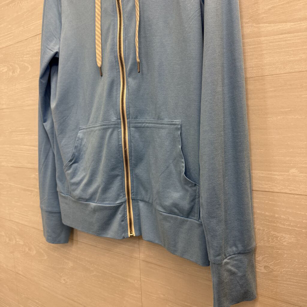 Vuori Soft Blue Halo Performance Zip Up Hoodie Extra Small