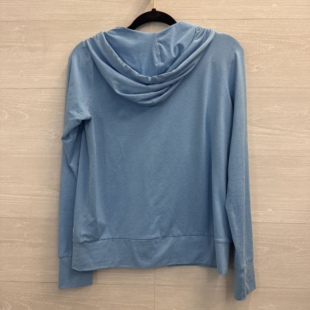 Vuori Soft Blue Halo Performance Zip Up Hoodie Extra Small