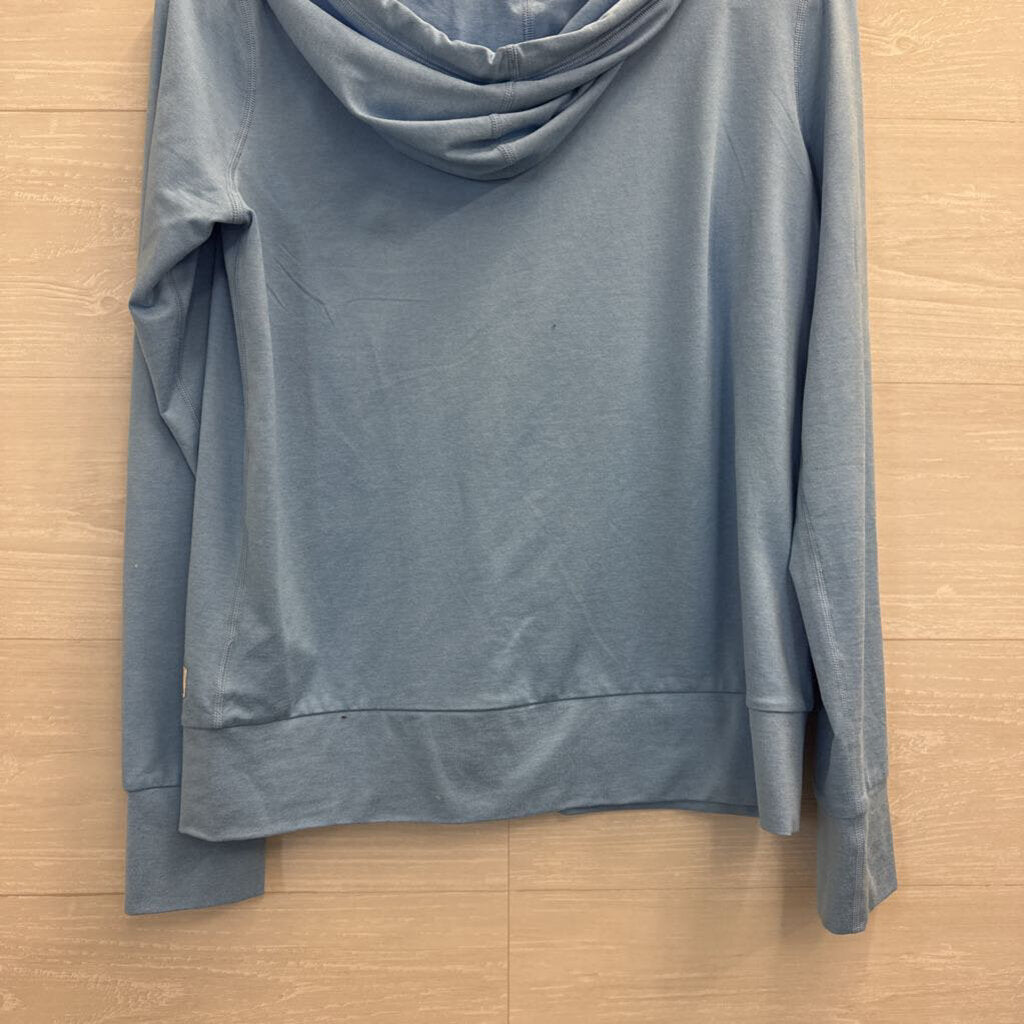 Vuori Soft Blue Halo Performance Zip Up Hoodie Extra Small