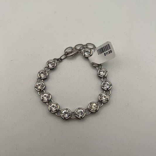 Silver/ Rhinestone Chain Bracelet