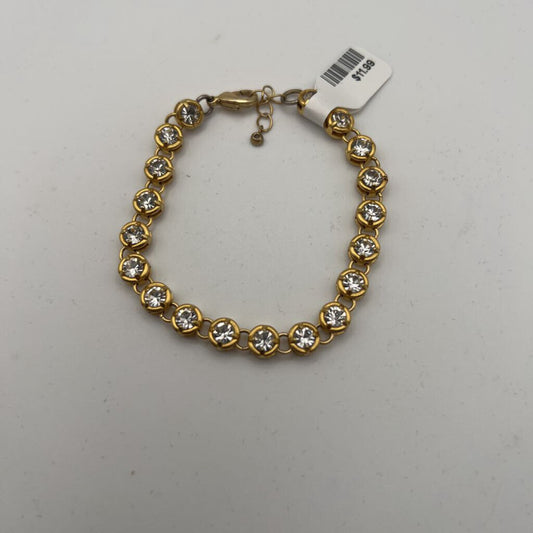 Gold/ Rhinestone Dainty Chain Bracelet