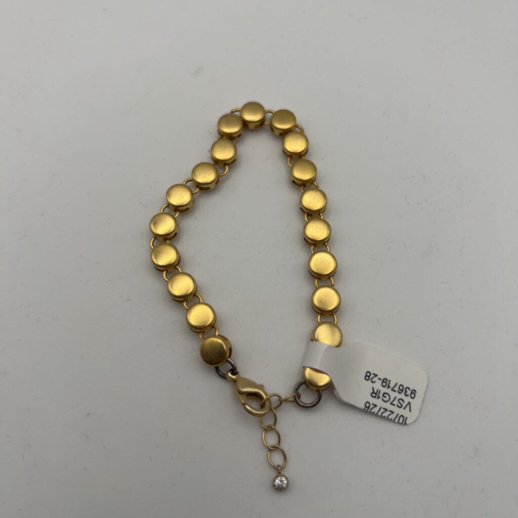 Gold/ Rhinestone Dainty Chain Bracelet