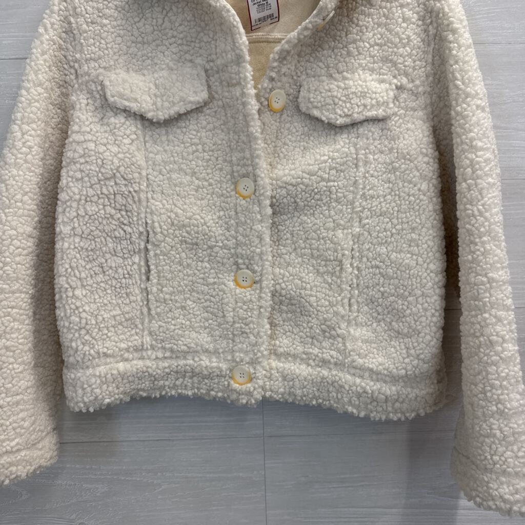 Earthbound Trading Co White Teddy Jacket Medium