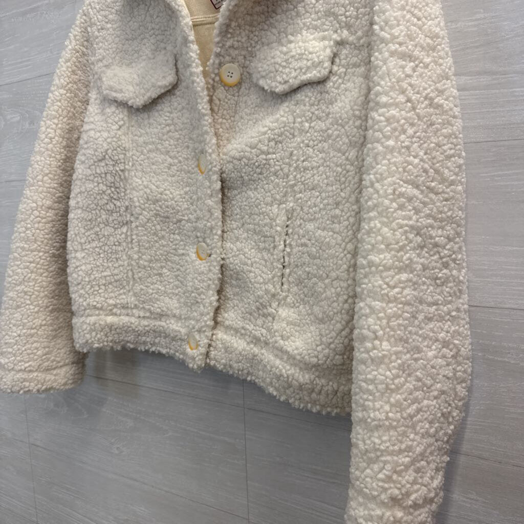 Earthbound Trading Co White Teddy Jacket Medium
