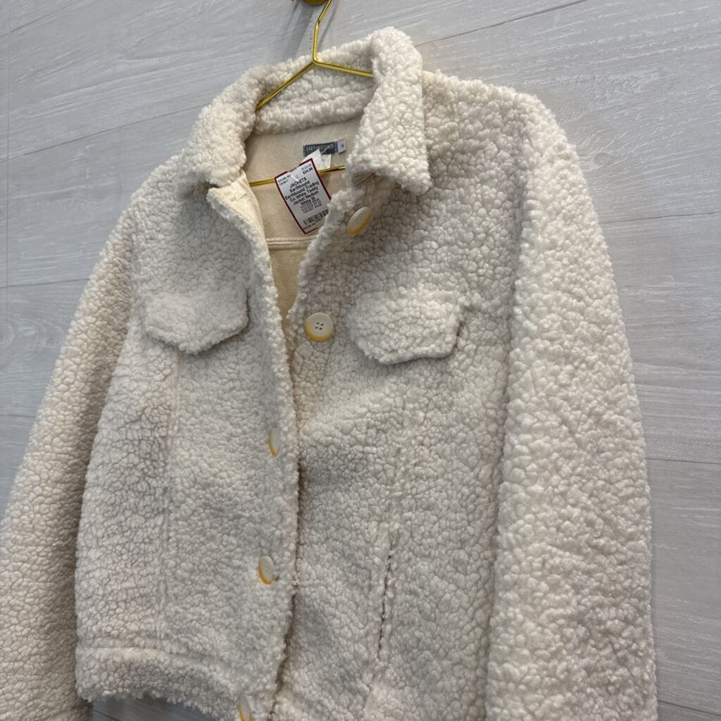 Earthbound Trading Co White Teddy Jacket Medium
