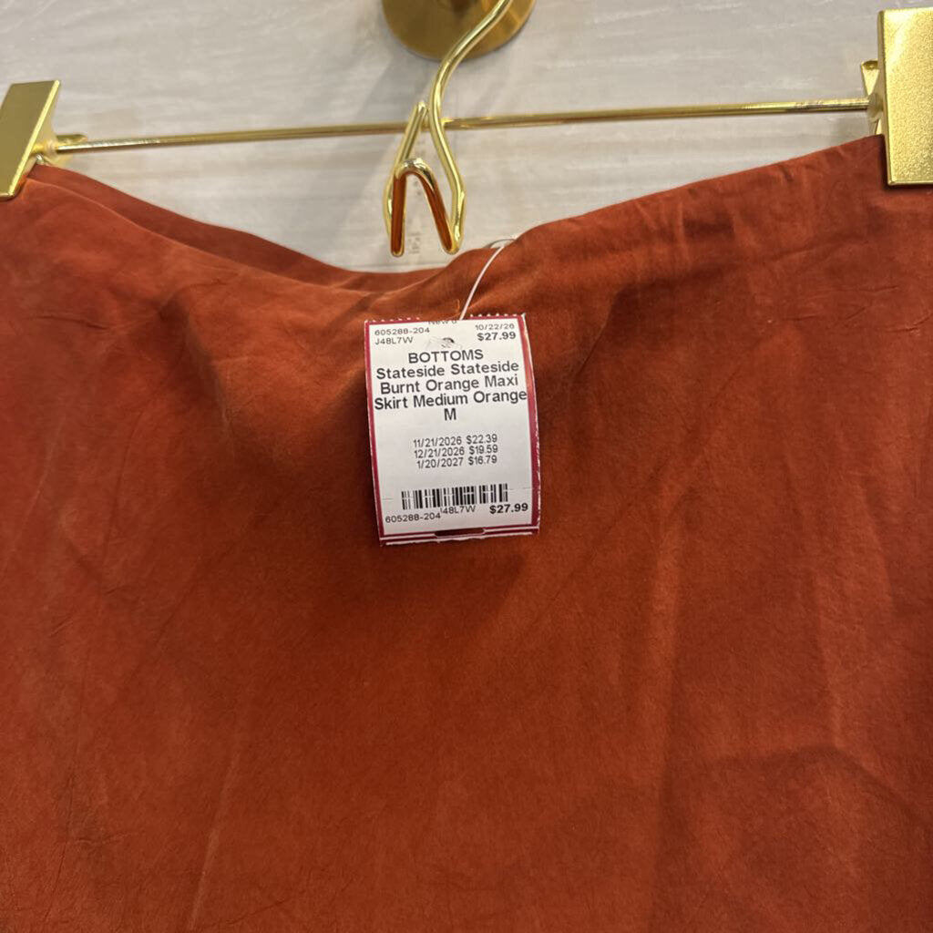 Stateside Burnt Orange Maxi Skirt Medium