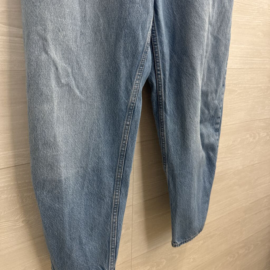 And Denim Light Wash Loose Fit High Waisted Barrel Jeans 10