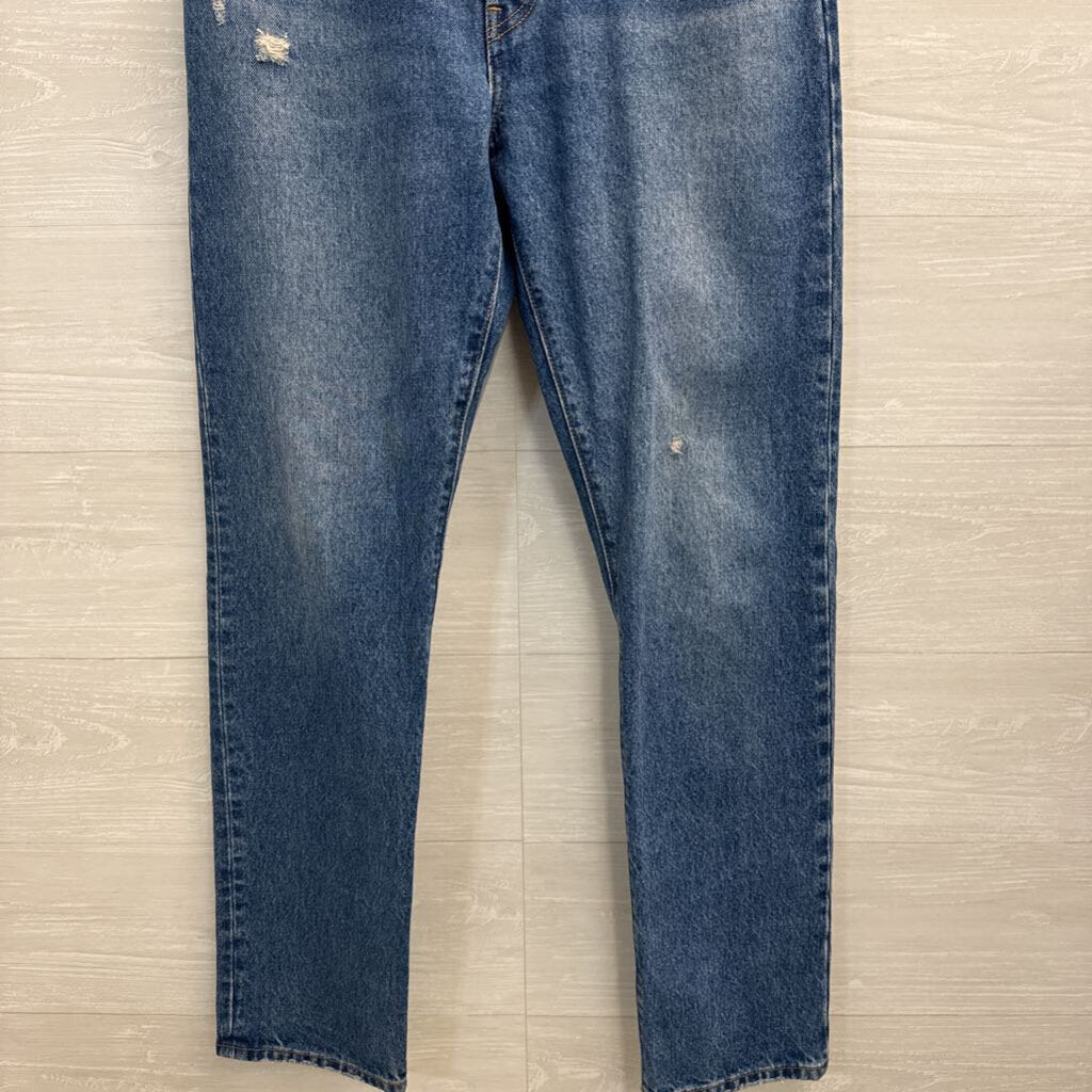 Levi Medium Wash 501 Straight Leg Jeans 30