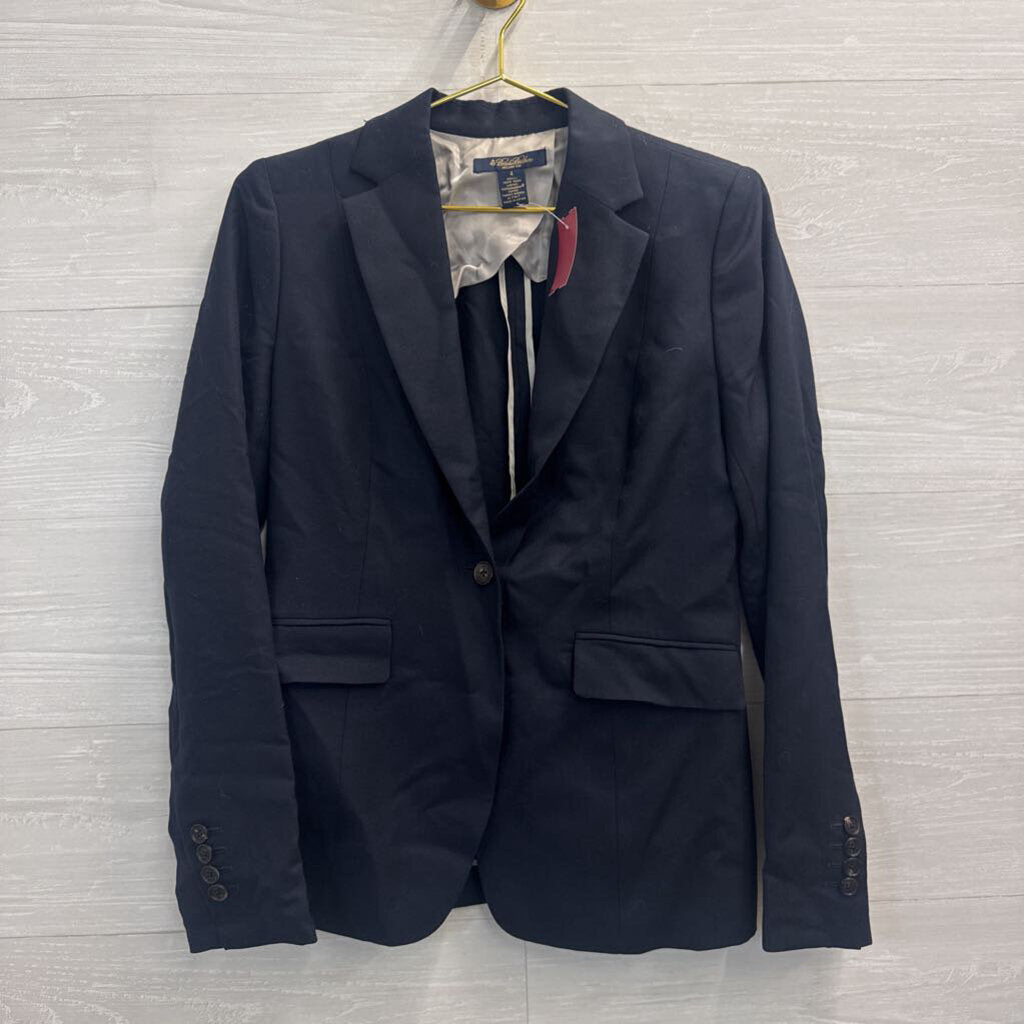 Brooks Brothers Navy 100% Wool Blazer Jacket 4