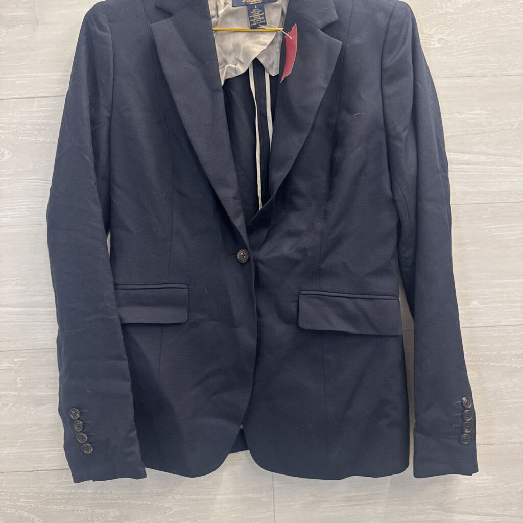 Brooks Brothers Navy 100% Wool Blazer Jacket 4