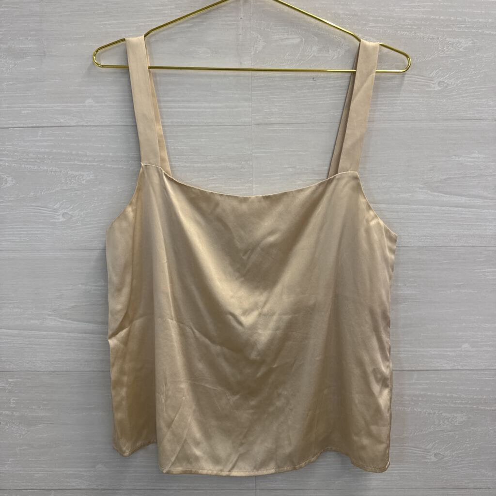 Reformation Beige 100% Silk Tank Top Medium