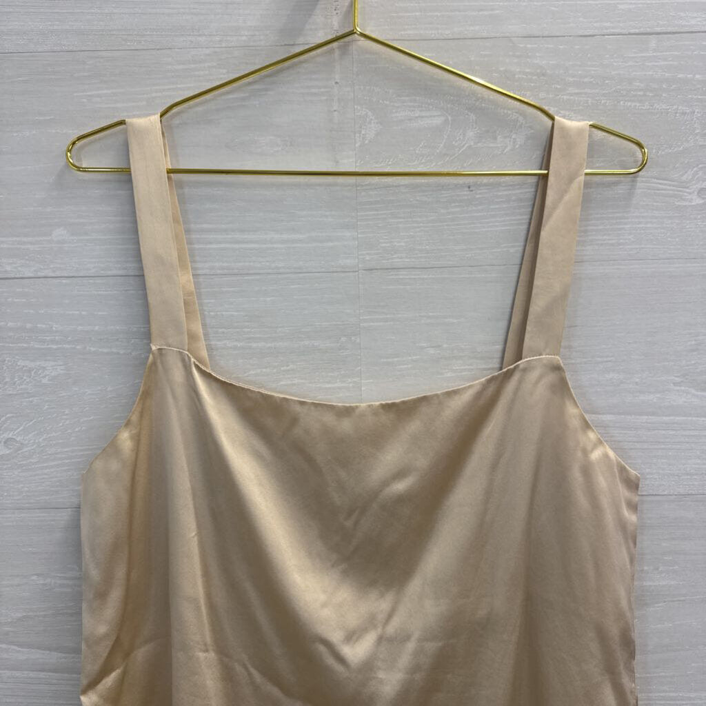 Reformation Beige 100% Silk Tank Top Medium