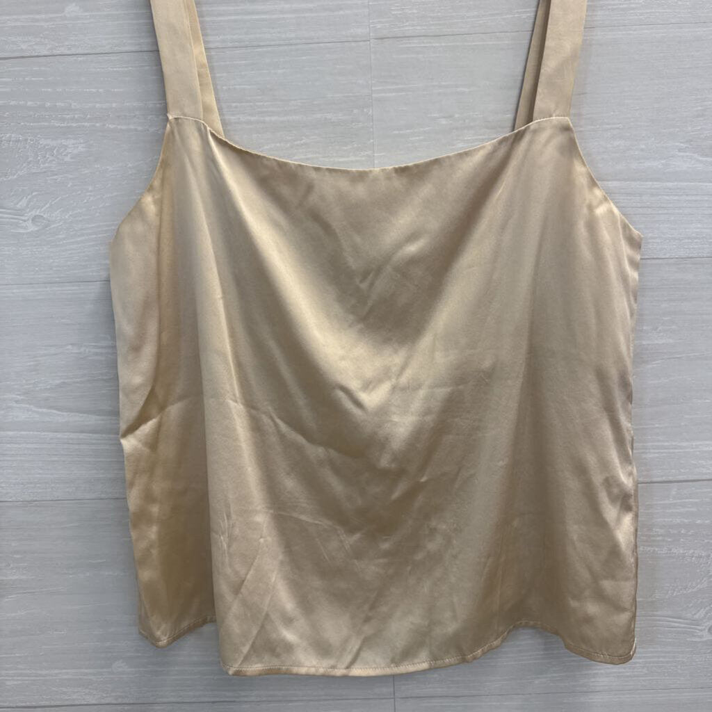 Reformation Beige 100% Silk Tank Top Medium
