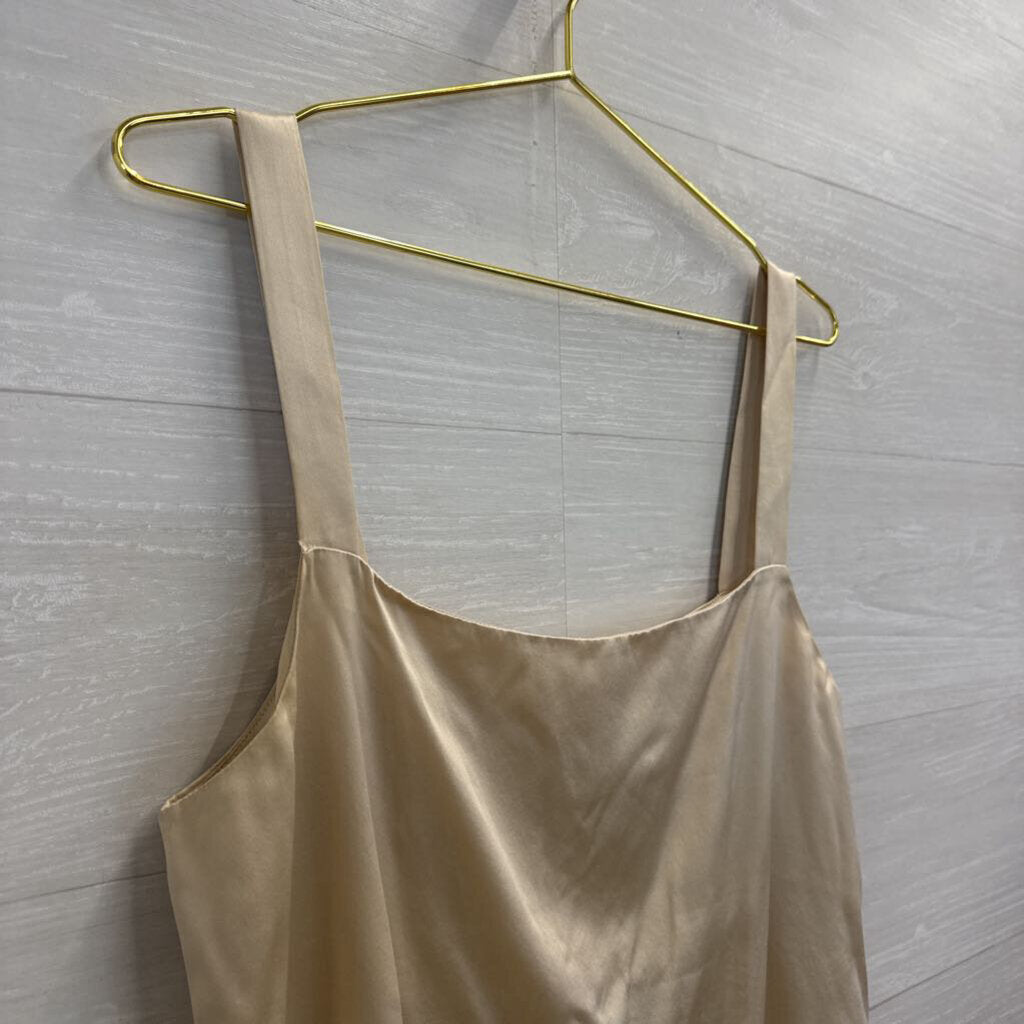 Reformation Beige 100% Silk Tank Top Medium