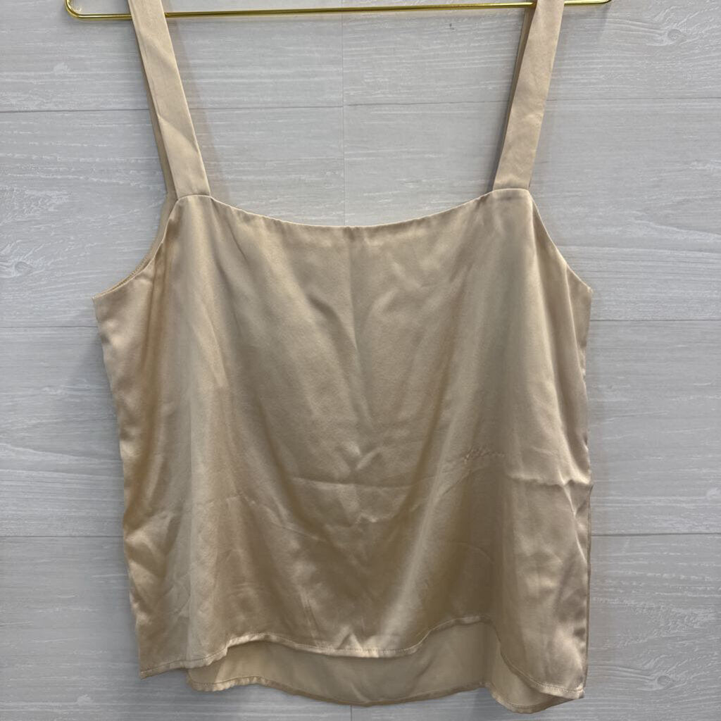 Reformation Beige 100% Silk Tank Top Medium