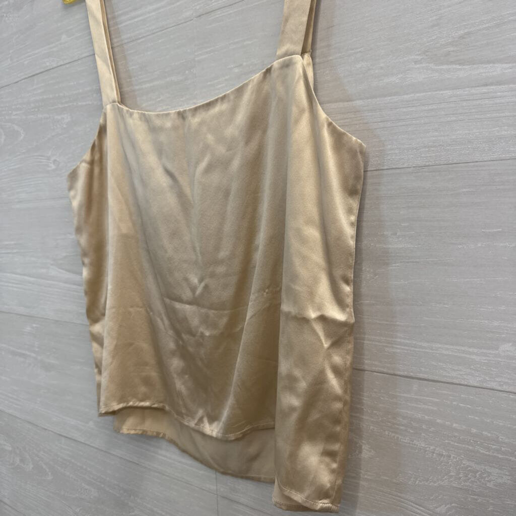 Reformation Beige 100% Silk Tank Top Medium