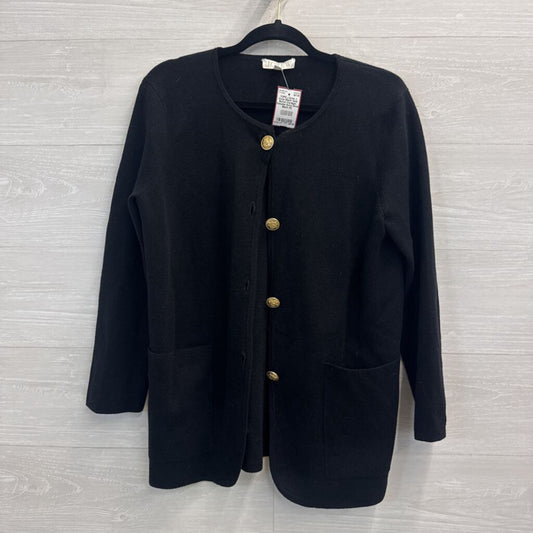 J Crew Black/ Gold Button Cardigan Sweater Extra Small
