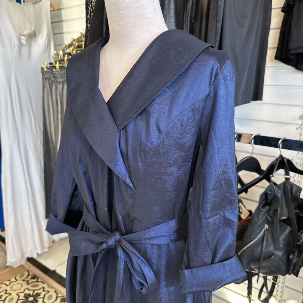 MSGLAMOR Navy Long Sleeve Long Formal Dress Large