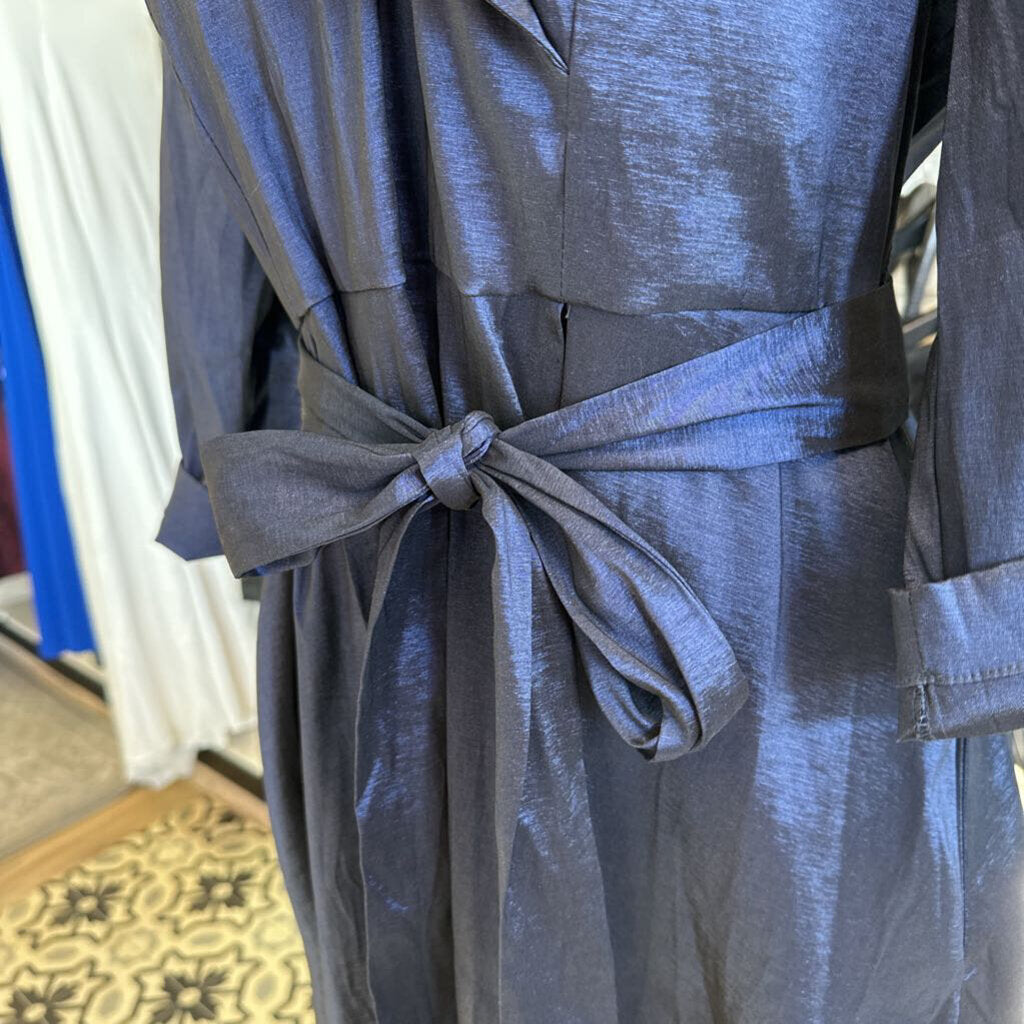 MSGLAMOR Navy Long Sleeve Long Formal Dress Large