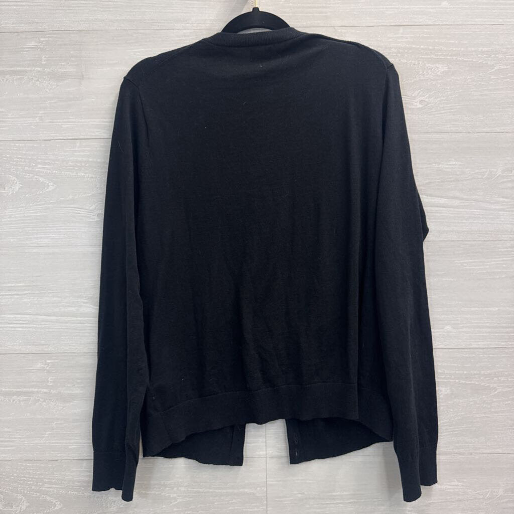 J Crew Black Lightweight Cardigan Sweater Extra Large
