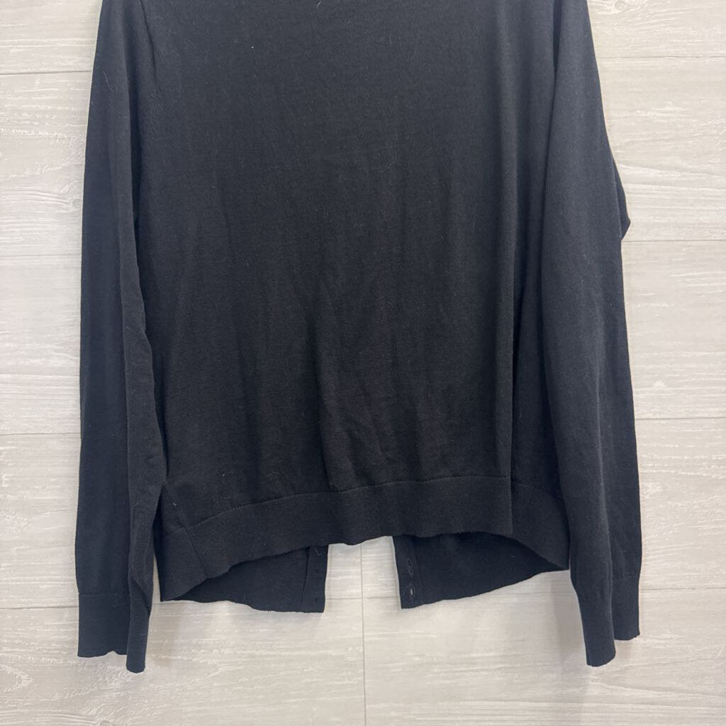 J Crew Black Lightweight Cardigan Sweater Extra Large