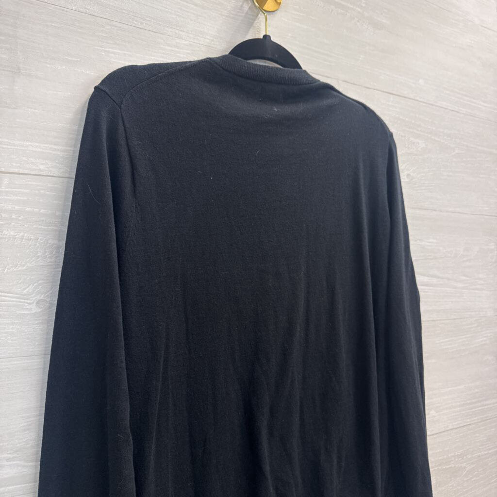 J Crew Black Lightweight Cardigan Sweater Extra Large