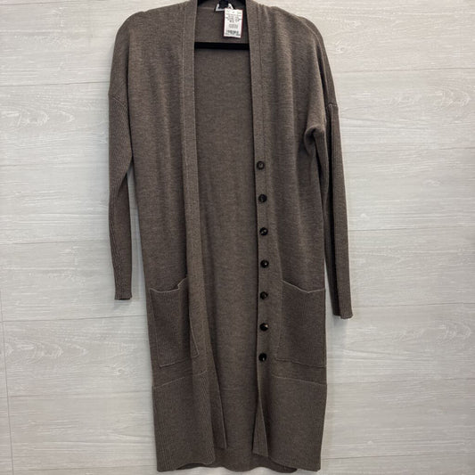 Worth Brown Long Lightweight Cardigan Sweater Small