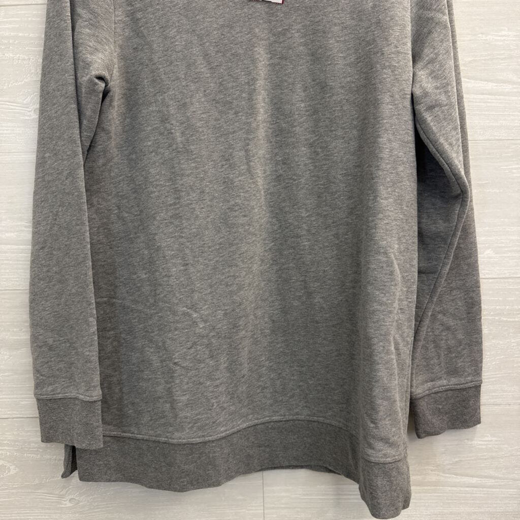 Lands End Grey Crewneck Sweatshirt Top Small
