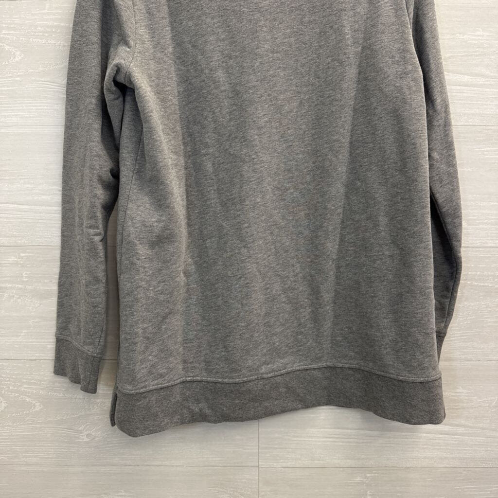 Lands End Grey Crewneck Sweatshirt Top Small