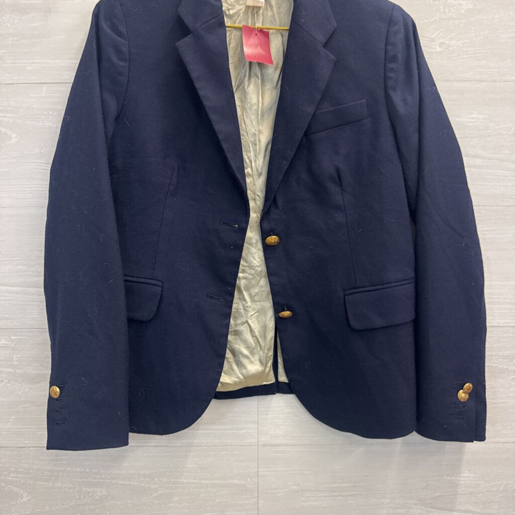 J Crew Navy/ Gold Button Blazer Jacket 4