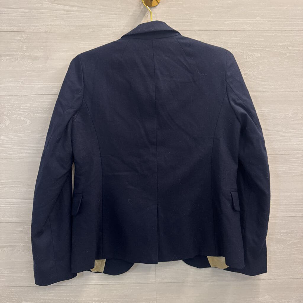 J Crew Navy/ Gold Button Blazer Jacket 4