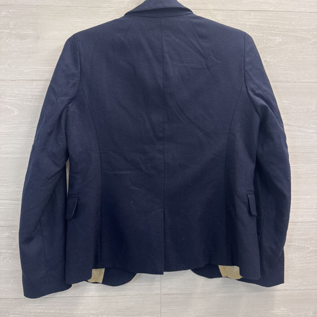 J Crew Navy/ Gold Button Blazer Jacket 4
