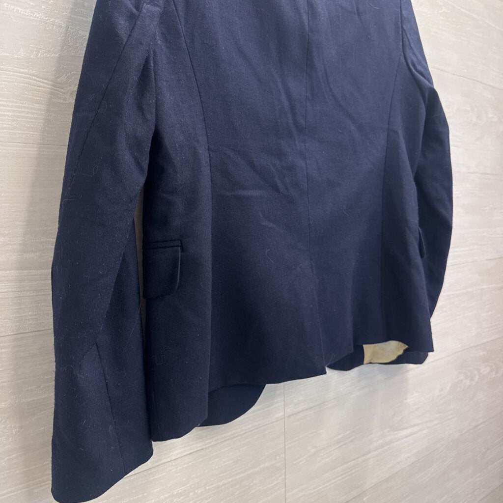 J Crew Navy/ Gold Button Blazer Jacket 4