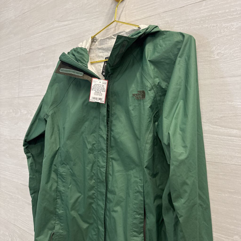 The North Face Green Lightweight Hooded Zip Up Jacket Small