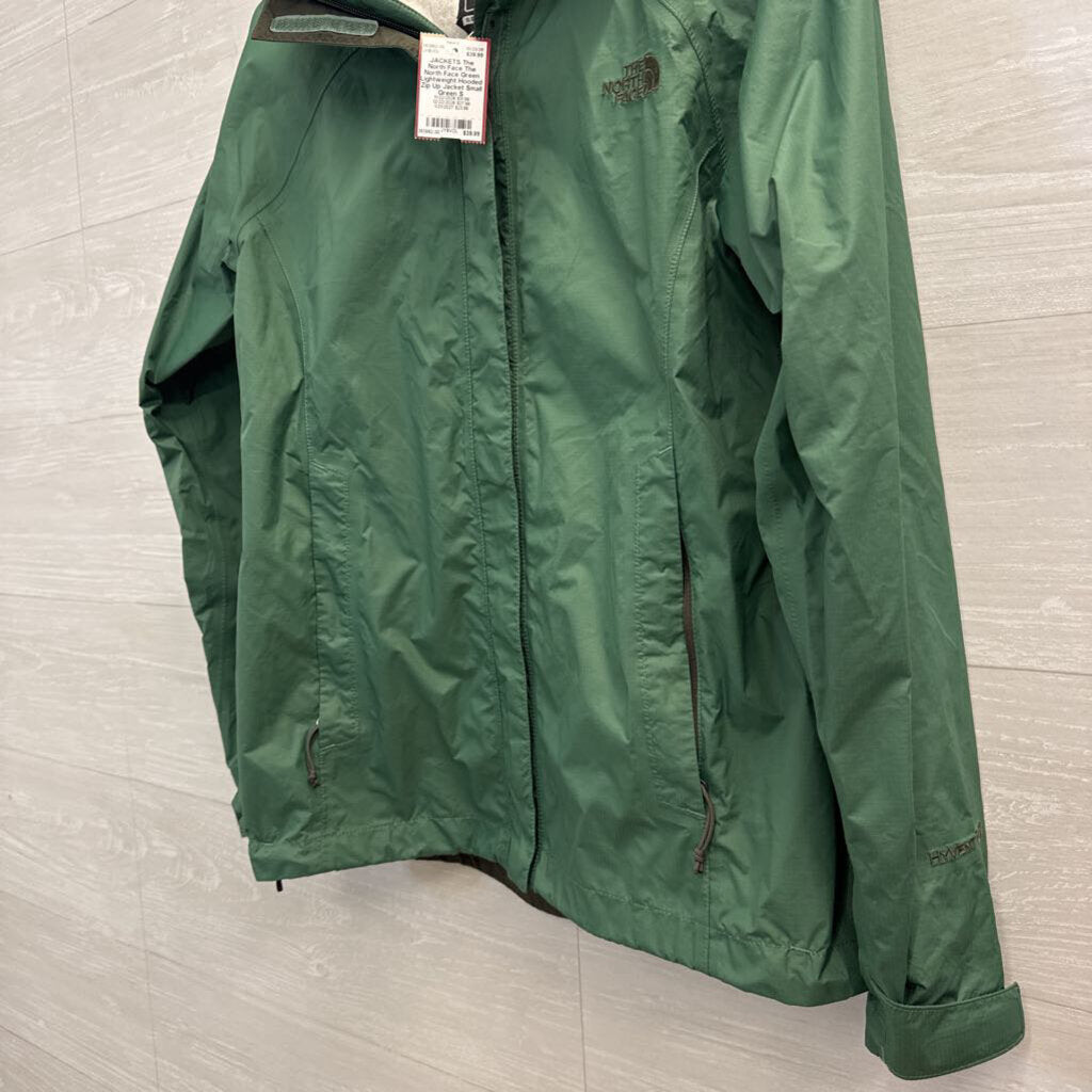 The North Face Green Lightweight Hooded Zip Up Jacket Small