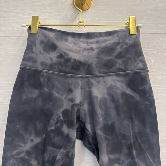 Lululemon Black/ Grey Print Biker Shorts 4