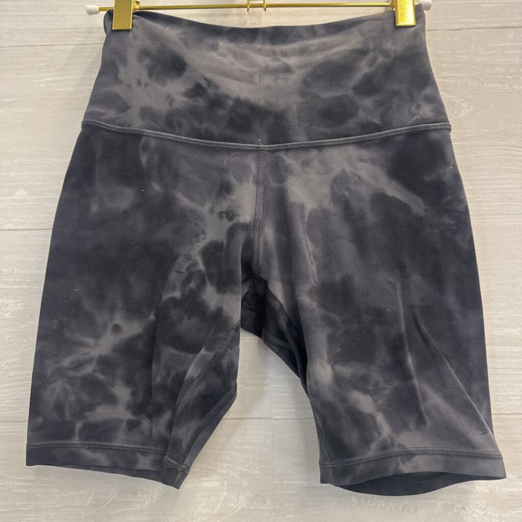 Lululemon Black/ Grey Print Biker Shorts 4