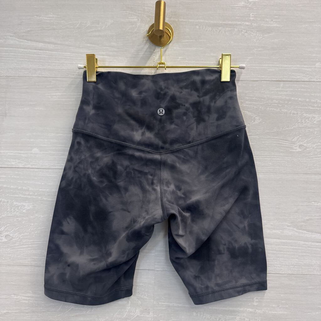 Lululemon Black/ Grey Print Biker Shorts 4