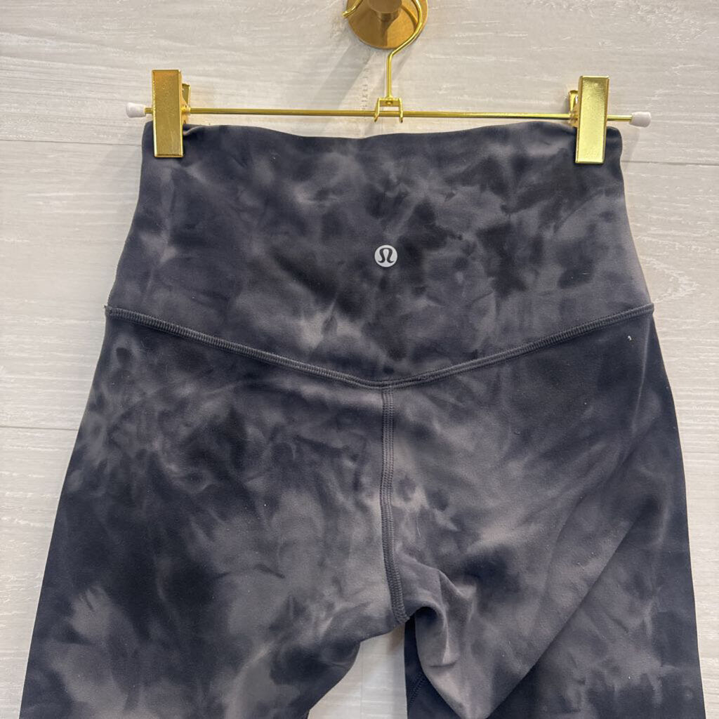 Lululemon Black/ Grey Print Biker Shorts 4