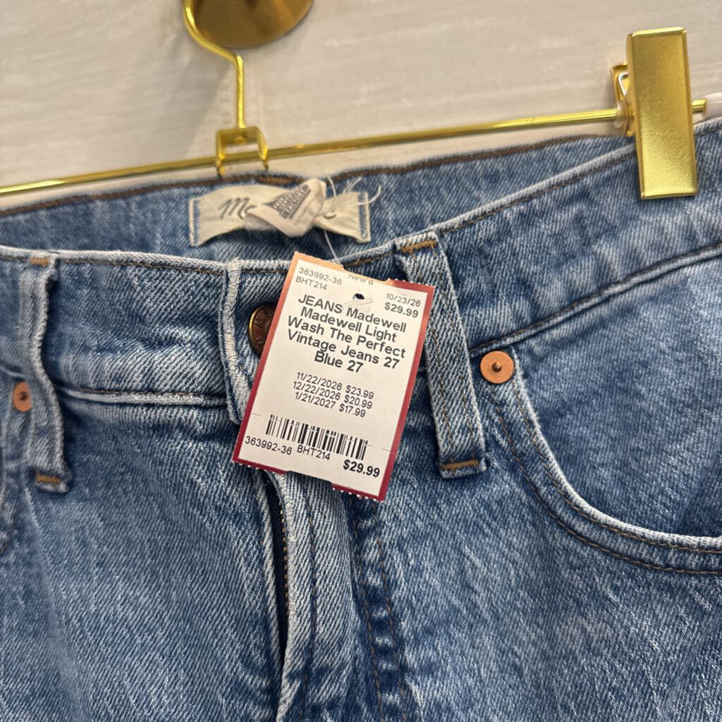 Madewell Light Wash The Perfect Vintage Jeans 27