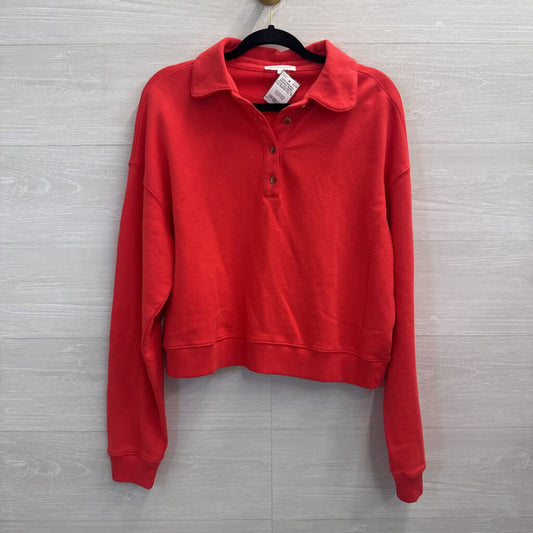 Mododoc Bright Coral Long Sleeve Top Medium