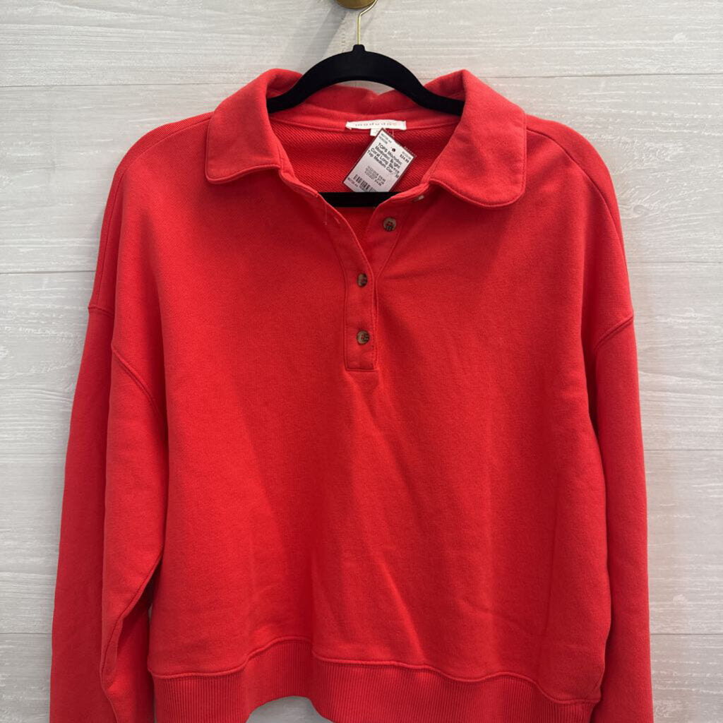 Mododoc Bright Coral Long Sleeve Top Medium