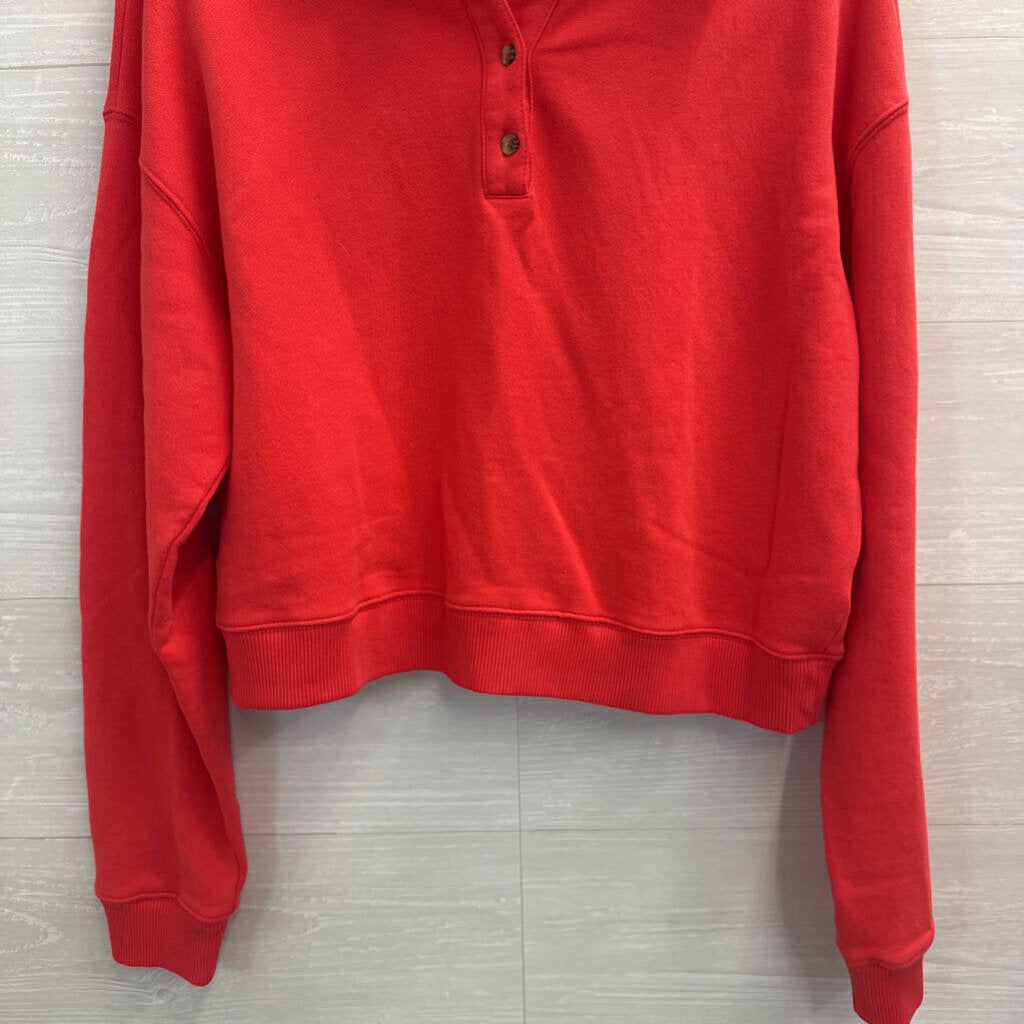Mododoc Bright Coral Long Sleeve Top Medium