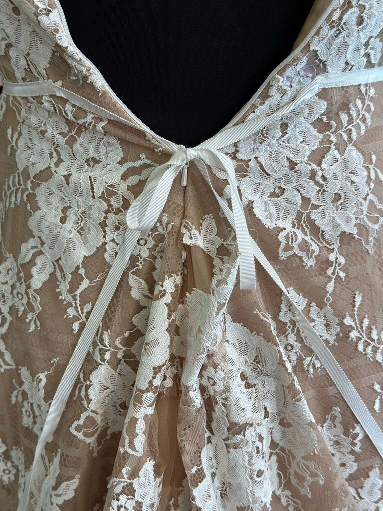 Watters Light Brown/Ivory Lace A-Line Bridal Gown 16W